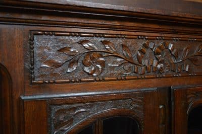 French Victorian Oak Bookcase / Display Cabinet SAI3105 Antique Bookcases 9