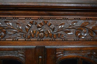 French Victorian Oak Bookcase / Display Cabinet SAI3105 - Image 8