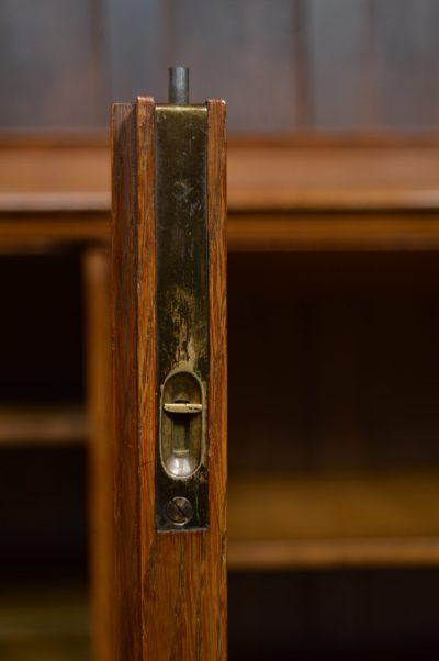 Edwardian Oak Bookcase / Display Cabinet SAI3127 Antique Bookcases 6