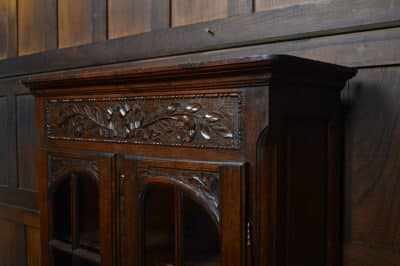 French Victorian Oak Bookcase / Display Cabinet SAI3105 - Image 9
