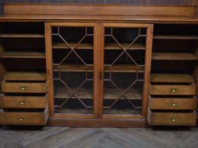Edwardian Oak Bookcase / Display Cabinet SAI3127 Antique Bookcases 20