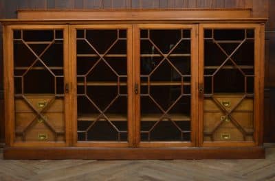 Edwardian Oak Bookcase / Display Cabinet SAI3127 Antique Bookcases 18