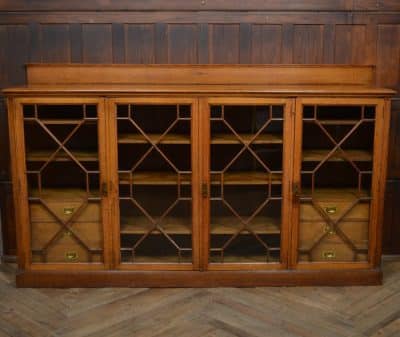 Edwardian Oak Bookcase / Display Cabinet SAI3127 Antique Bookcases 19