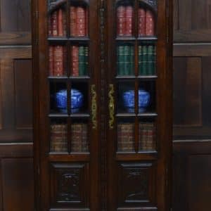 French Victorian Oak Bookcase / Display Cabinet SAI3105 Antique Bookcases