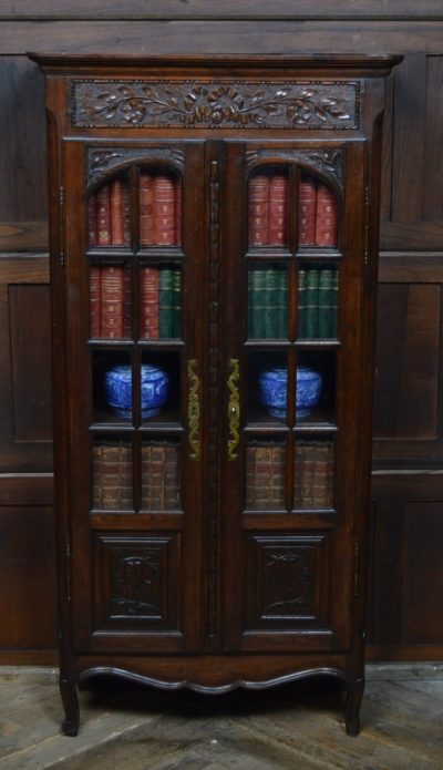 French Victorian Oak Bookcase / Display Cabinet SAI3105 Antique Bookcases 16