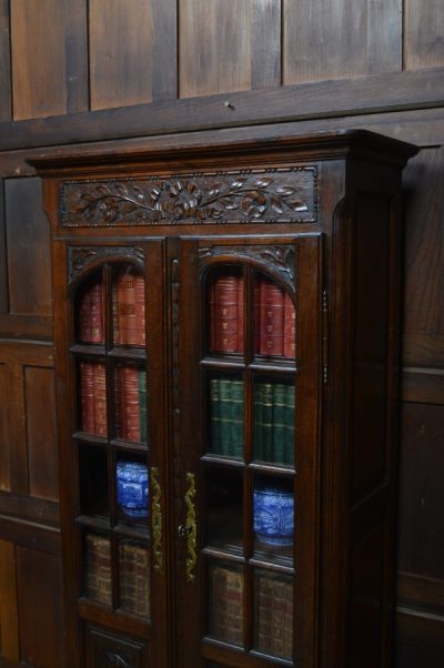 French Victorian Oak Bookcase / Display Cabinet SAI3105 Antique Bookcases 15