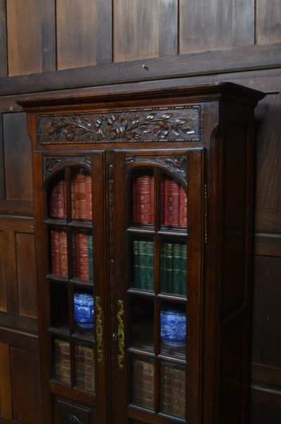 French Victorian Oak Bookcase / Display Cabinet SAI3105 - Image 13