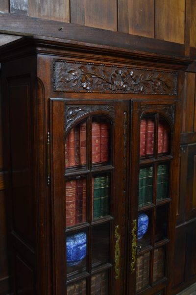 French Victorian Oak Bookcase / Display Cabinet SAI3105 Antique Bookcases 14