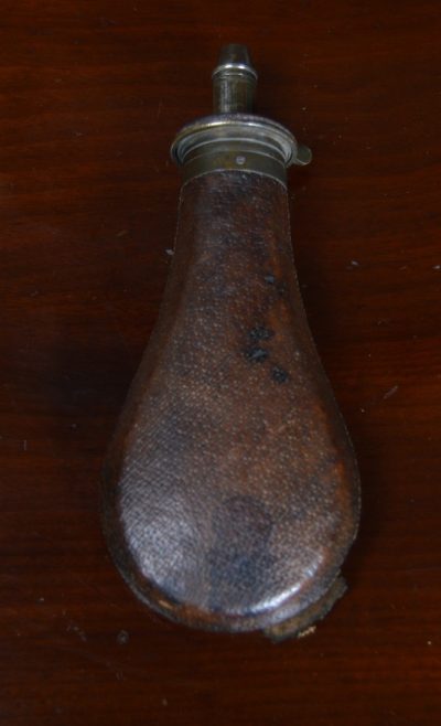 19th Century Leather Powder Flask SAI3137 - Image 5