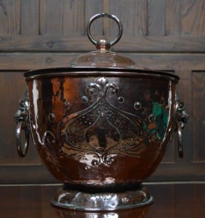 Art Nouveau Copper Coal Bucket SAI3107 - Image 8