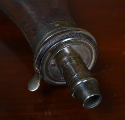 19th Century Leather Powder Flask SAI3137 - Image 2