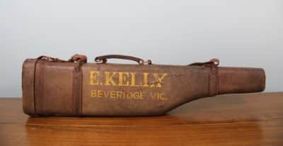 A 19th or early 20th century leather ‘leg of mutton’ gun case gun case Military & War Antiques 7