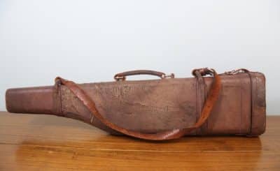 A 19th or early 20th century leather ‘leg of mutton’ gun case gun case Military & War Antiques 6