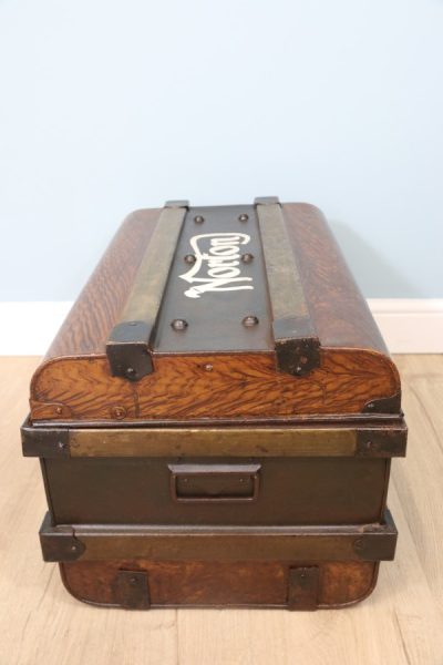 Isle of Man motor bike and automobilia enthusiast vintage metal trunk norton Antique Chests 6