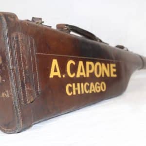 A Capone Case- late 19th or early 20th century leather gun case. gun case Miscellaneous