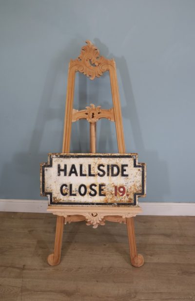 A large cast iron original Victorian street sign marked ‘Hallside Close’. Liverpool Miscellaneous 8