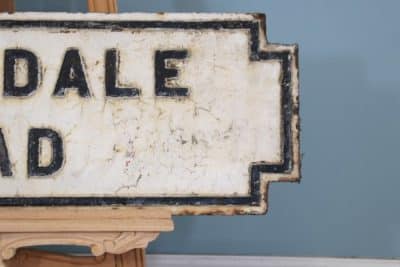 A large cast iron original Victorian street sign marked ‘Northdale Road’. Liverpool Antique Furniture 5