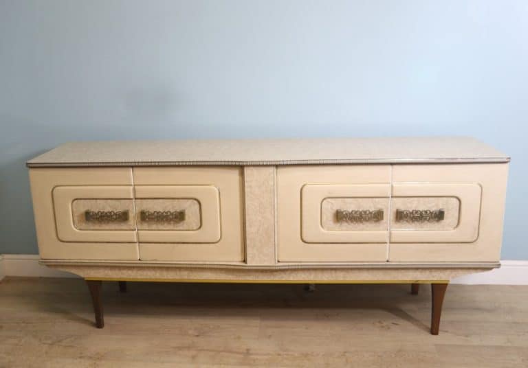 A gorgeous and highly unusual retro cocktail cabinet/sideboard made by Stonehill Furniture and dated 1960.