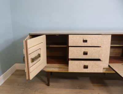 A gorgeous and highly unusual retro cocktail cabinet/sideboard made by Stonehill Furniture and dated 1960. mid century Antique Furniture 8