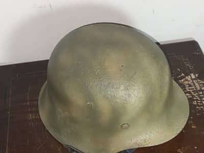 ET 66 GERMAN SOLDIERS STEEL HELMET AFRICA CORPS COLOUR Military & War Antiques 4