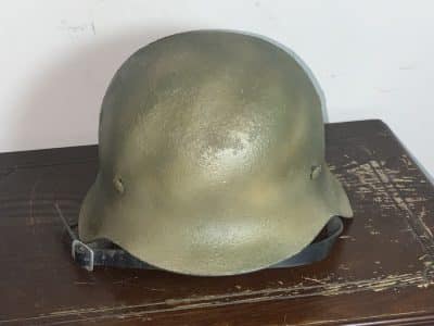 ET 66 GERMAN SOLDIERS STEEL HELMET AFRICA CORPS COLOUR Military & War Antiques 5