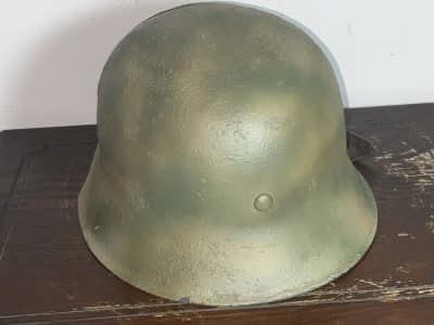 ET 66 GERMAN SOLDIERS STEEL HELMET AFRICA CORPS COLOUR Military & War Antiques 7