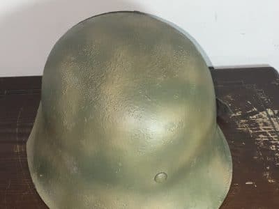 ET 66 GERMAN SOLDIERS STEEL HELMET AFRICA CORPS COLOUR Military & War Antiques 8