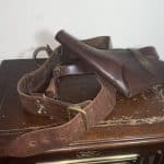 British Army Officers belt shoulder strap .455 Webleyâs Holster 1WW Military & War Antiques