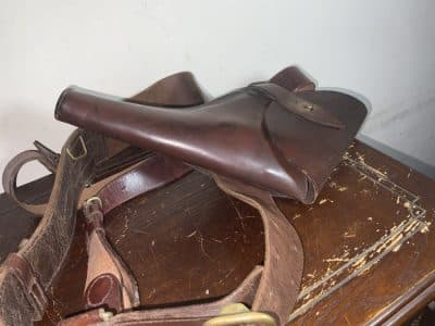 British Army Officers belt shoulder strap .455 Webley’s Holster 1WW Military & War Antiques 4