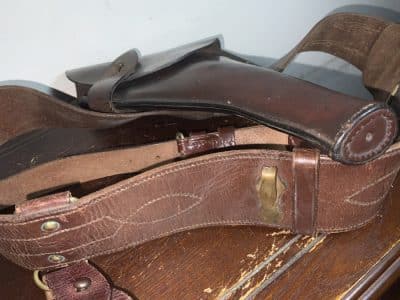 British Army Officers belt shoulder strap .455 Webley’s Holster 1WW Military & War Antiques 8