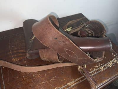 British Army Officers belt shoulder strap .455 Webley’s Holster 1WW - Image 7