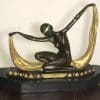 Art Deco “ Dancing With Egyptian “ Bronze & Marble