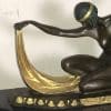 Art Deco “ Dancing With Egyptian “ Bronze & Marble - Image 4