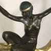 Art Deco “ Dancing With Egyptian “ Bronze & Marble - Image 7