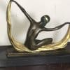 Art Deco “ Dancing With Egyptian “ Bronze & Marble - Image 12