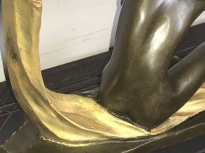 Art Deco “ Dancing With Egyptian “ Bronze & Marble - Image 16