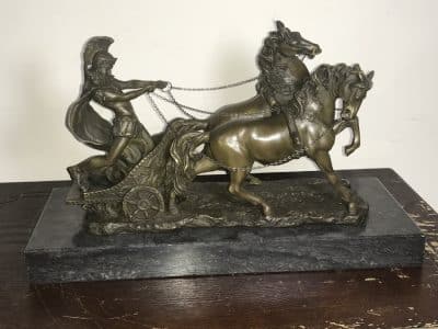 The Chariot racer in hot caste bronze & marble