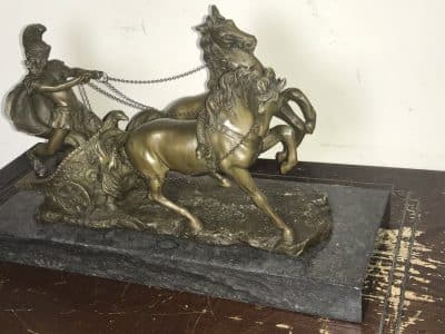 The Chariot racer in hot caste bronze & marble - Image 4