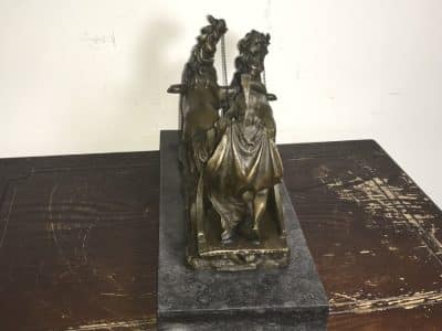 The Chariot racer in hot caste bronze & marble Antique Sculptures 9