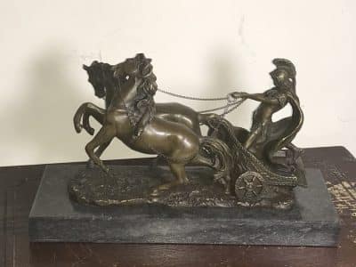 The Chariot racer in hot caste bronze & marble Antique Sculptures 12