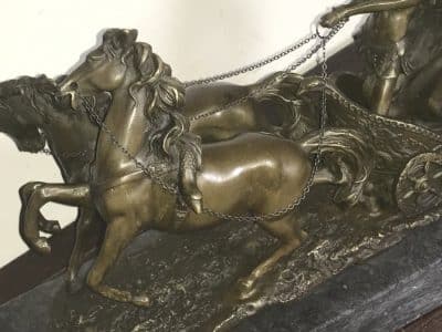 The Chariot racer in hot caste bronze & marble - Image 16