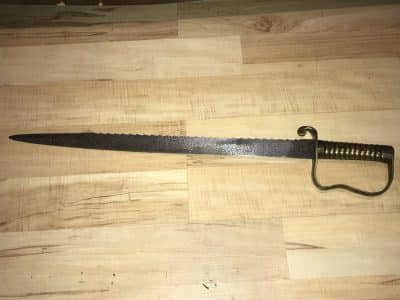SAW BACK 1850 BRITISH PIONEERS SIDE ARM.