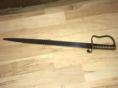 SAW BACK 1850 BRITISH PIONEERS SIDE ARM. - Image 8