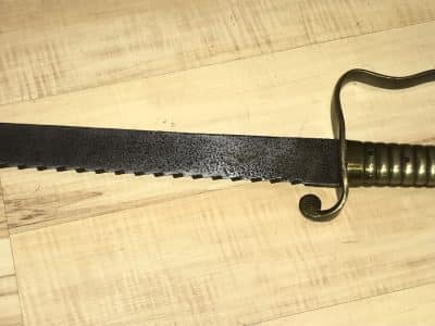 SAW BACK 1850 BRITISH PIONEERS SIDE ARM. Antique Swords 12