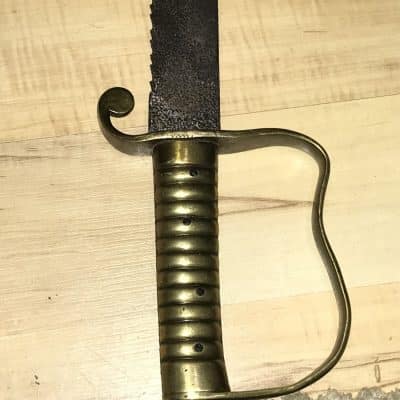 SAW BACK 1850 BRITISH PIONEERS SIDE ARM. Antique Swords 24