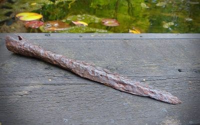 Ancient Roman Iron Spear Head, Socketed (5074) ancient spear Antique Collectibles 22