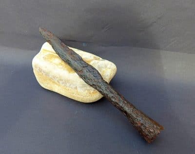 Ancient Roman Iron Spear Head, Socketed (5074) ancient spear Antique Collectibles 16