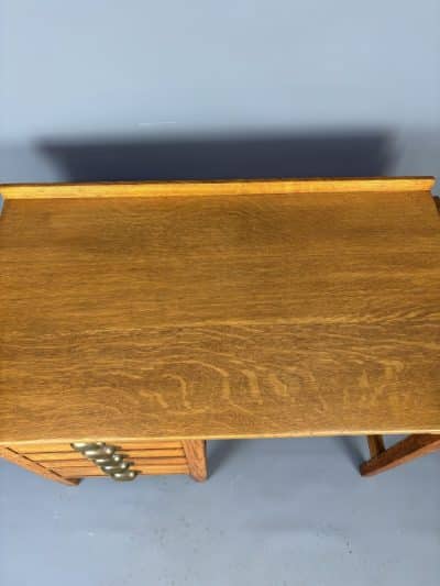 1930s Single Pedestal Solid Oak Desk desk Antique Desks 7