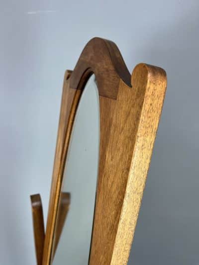 Early 20th Century Walnut Cheval Mirror - Image 8