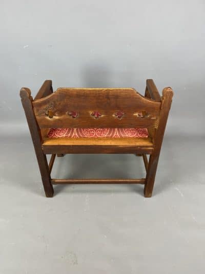 Set of 3 Gothic Revival Hall Seats - Image 5